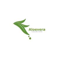 Satz von Aloevera-Logo-Vorlagen-Vektorsymbol vektor