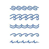 Wellen- und Wassertropfen-Logo-Vorlagen-Vektorsatz vektor