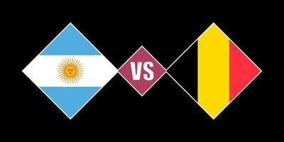 argentinien vs. belgisches flaggenkonzept. Vektor-Illustration. vektor