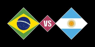 brasilien vs argentinien flaggenkonzept. Vektor-Illustration. vektor