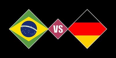 brasilien vs deutschland flaggenkonzept. Vektor-Illustration. vektor