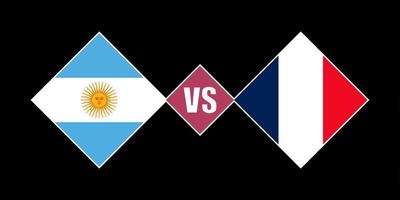 argentinien vs frankreich flaggenkonzept. Vektor-Illustration. vektor