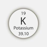 Kalium-Symbol. chemisches Element des Periodensystems. Vektor-Illustration. vektor