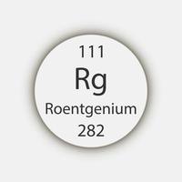 Röntgensymbol. chemisches Element des Periodensystems. Vektor-Illustration. vektor