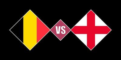 belgien vs england flaggenkonzept. Vektor-Illustration. vektor