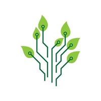 eco tech logo design vektor