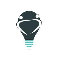 mänsklig karaktär Glödlampa form begrepp logotyp tecken hälsa vård logotyp tecken. roligt människor friska liv logotyp mall vektor ikon.