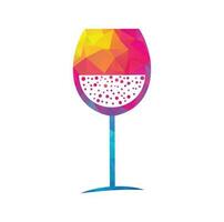 Weinglas-Symbol-Vektor-Logo. Wein-Logo-Vorlage Illustrationsdesign. vektor