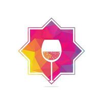 Weinglas-Symbol-Vektor-Logo. Wein-Logo-Vorlage Illustrationsdesign. vektor