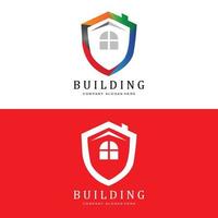byggnad logotyp, bostads- arkitekt vektor, design lämplig för byggnad konstruktion, lägenhet, hus vektor