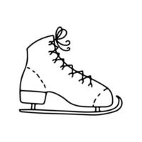 Skate-Symbol im handgezeichneten Doodle-Stil. Vektor-Illustration isoliert auf weißem Hintergrund. vektor