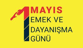 1 mayis emek ve dayanisma gunu. 1. internationaler mai tag der arbeit. vektor