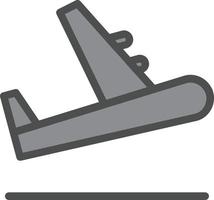 Flugzeugabflug-Vektor-Icon-Design vektor