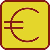 Euro-Zeichen-Vektor-Icon-Design vektor