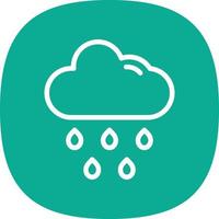 moln regn vektor ikon design