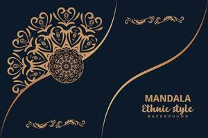 Luxus-Mandala-Hintergrund mit goldenem Arabeskenmuster arabisch-islamischer Oststil. Dekoratives Mandala im Ramadan-Stil. Mandala für Print, Poster, Cover, Broschüre, Flyer, Banner vektor