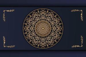 lyx mandala islamisk bakgrund med gyllene arabesque mönster vektor