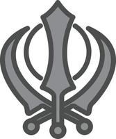 Khanda-Vektor-Icon-Design vektor