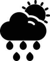 Wolke, Sonne, Regen, Vektor-Icon-Design vektor