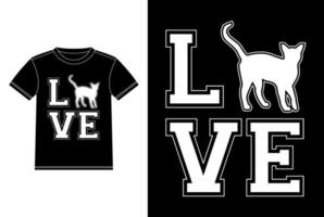 Abessinier Katze Liebe Typografie T-Shirt Designvorlage, Abessinier an Bord, Autofensteraufkleber vektor