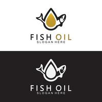 Fischöl-Logo-Vektor-Illustrationsvorlage. vektor