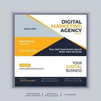 digitale Marketingagentur Social Media Post Banner Design Vektorvorlage. modernes Layout-Business-Banner-Design vektor