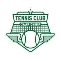 moderner tennisclub, sportlogovektor vektor