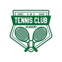 moderner tennisclub, sportlogovektor vektor