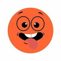 vektor illustration av tunga fastnar ut emoji