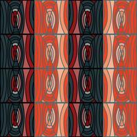 mosaik- av rader sömlös mönster i dodle stil. hand dragen abstrakt trä textur årgång prydnad. vektor