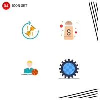 4 kreative Symbole moderne Zeichen und Symbole des Puzzle-Fokus Puzzle Zucker Ziel editierbare Vektordesign-Elemente vektor