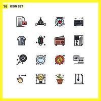 16 kreativ ikoner modern tecken och symboler av skjorta elektronisk flaska analog sparsamhet redigerbar kreativ vektor design element