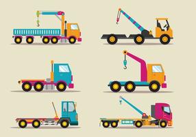 Towing Truck Service Vector Flat Illustration