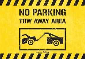 Ingen parkering Tow Away Area Traffic Sign Vector