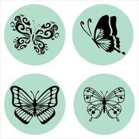 Sammlung von Schmetterlingen vektor