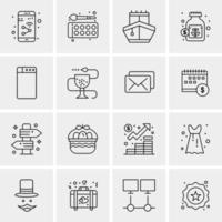 16 universelle Business-Icons Vektor kreative Icon-Illustration zur Verwendung in Web- und Mobilprojekten