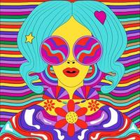 Frau psychedelische Illustration vektor