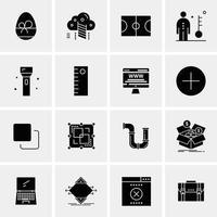 16 universelle Business-Icons Vektor kreative Icon-Illustration zur Verwendung in Web- und Mobilprojekten