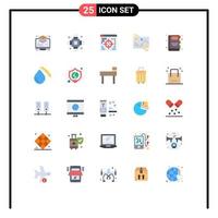 25 kreative Symbole moderne Zeichen und Symbole der elektronischen Verteilung von Fotodividenden Ziel editierbare Vektordesign-Elemente vektor