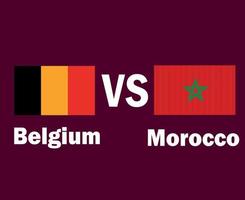 belgien und vereinigte staaten flaggenemblem mit namen symbol design europa und afrika fußball finale vektor europäische und afrikanische länder fußballmannschaften illustration