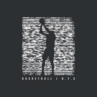 Basketball-Vektorillustration und Typografie, perfekt für T-Shirts, Hoodies, Drucke usw. vektor