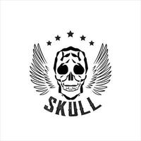 skalle illustration design, huvud t-shirt vektor design