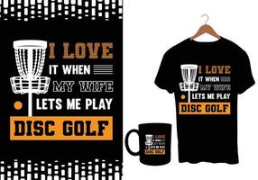 Disc-Golf-Vektor-T-Shirts-Design vektor