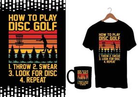 Disc-Golf-Vektor-T-Shirts-Design vektor