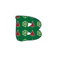 första jul brev b logotyp mönster. den kommer vara lämplig för som företag eller varumärke namn Start de där brev. vektor