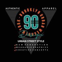 brooklyn urban t skjorta och kläder design vektor