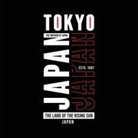 tokyo. de landa av de stigande Sol slogan t-shirt design vektor illustration.