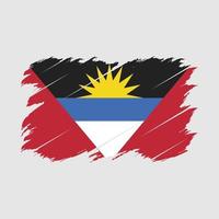 Bürste mit Antigua-Flagge vektor