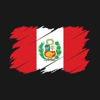 Peru Flagge Pinsel vektor