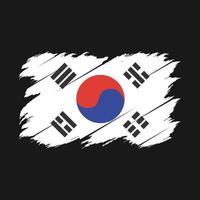 südkorea flagge bürste vektor